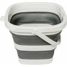 Secchio Retrattile 5FIVE 5L Grigio e Bianco - 25x20x26,2 cm