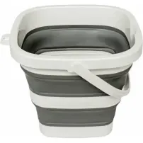 Secchio Retrattile 5FIVE 5L Grigio e Bianco - 25x20x26,2 cm