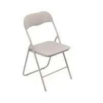 5five Sedia Pieghevole PVC Beige con Struttura in Acciaio