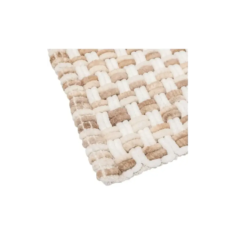 Tappeto da Bagno Intrecciato 5FIVE 50x75 cm Taupe