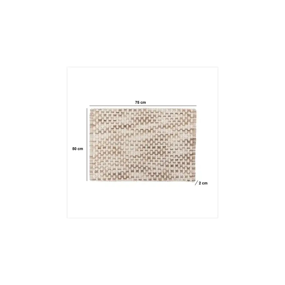 Tappeto da Bagno Intrecciato 5FIVE 50x75 cm Taupe