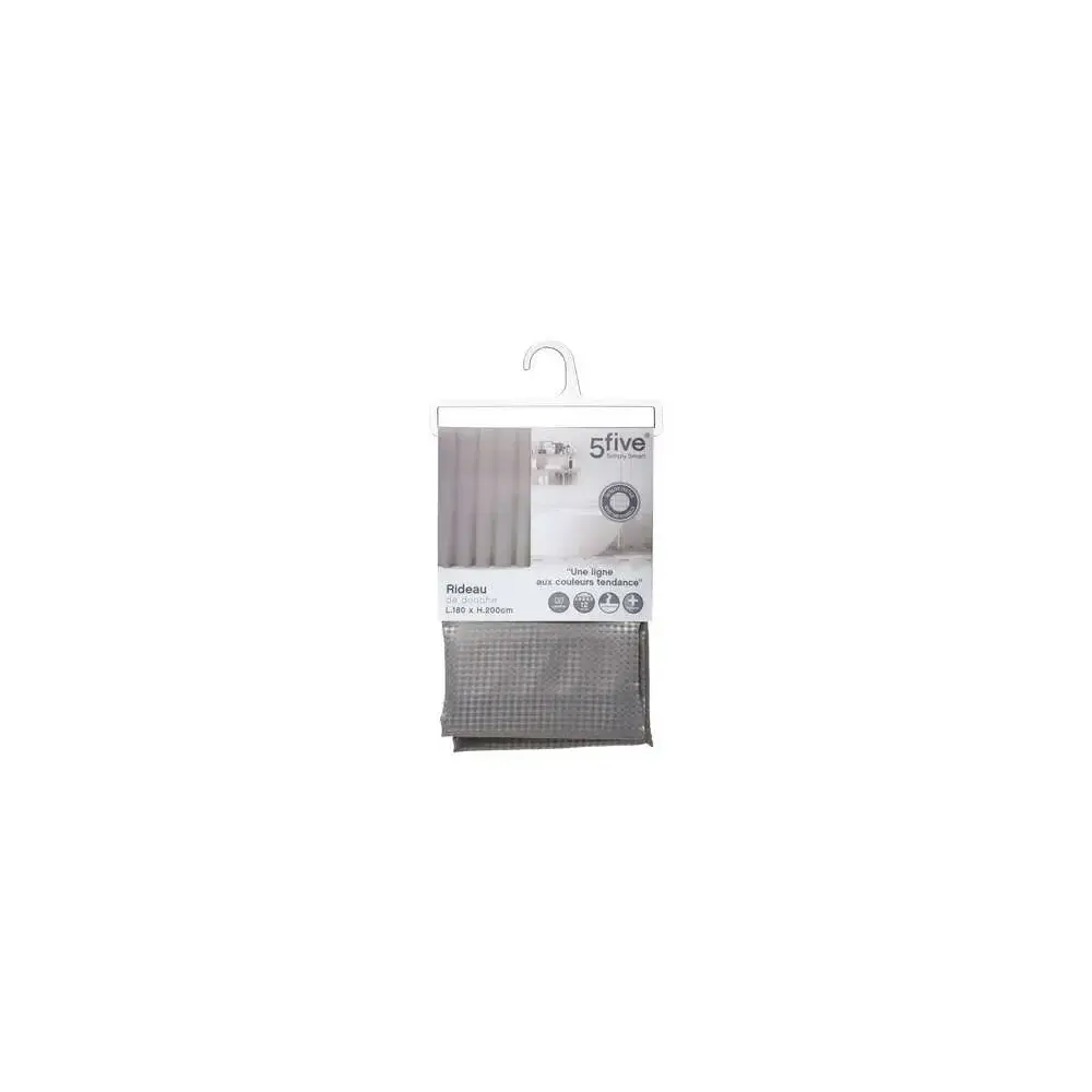 Tenda da Doccia 5five Modern Color Grigia 180x200 cm