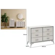 5five Cassettone Granito 6 Cassetti Grigio 72,5 cm