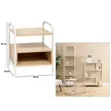 5five Curva Chevet comodino MDF beige 40x30x50 cm