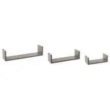 5five Fixy Set 3 Mensole MDF Effetto Rovere Grigio