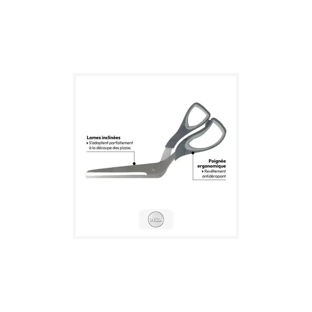 5five Forbici per Pizza Grigio 8,7 x 27 cm