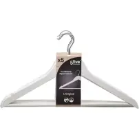 5five Set 5 Appendini in Legno Bianco | 5 pezzi