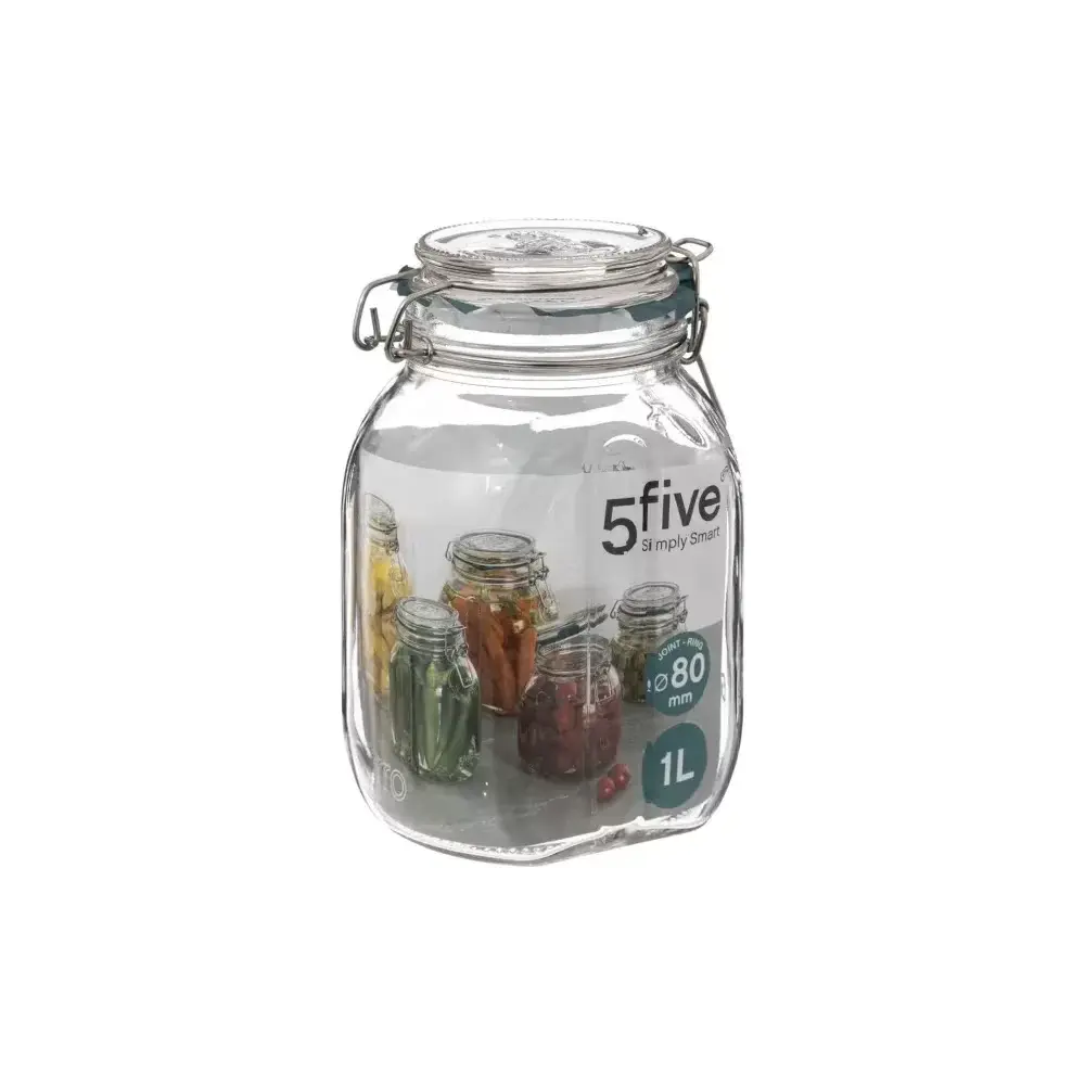 5five Vaso di Vetro Jarro Trasparente 1 L