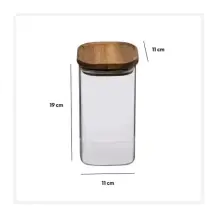 5Five Vaso in vetro con coperchio acacia 1,3 L
