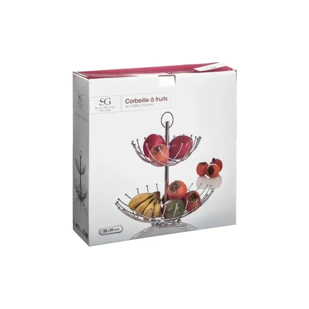 5five Alzata portafrutta acciaio cromato 2 livelli