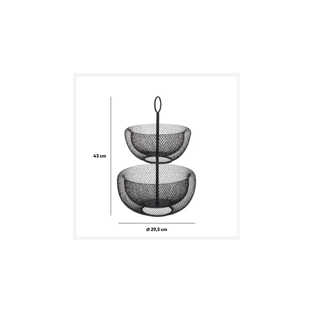 5five Alzata Portafrutta Mesh 2 Livelli Ø 24x29 cm