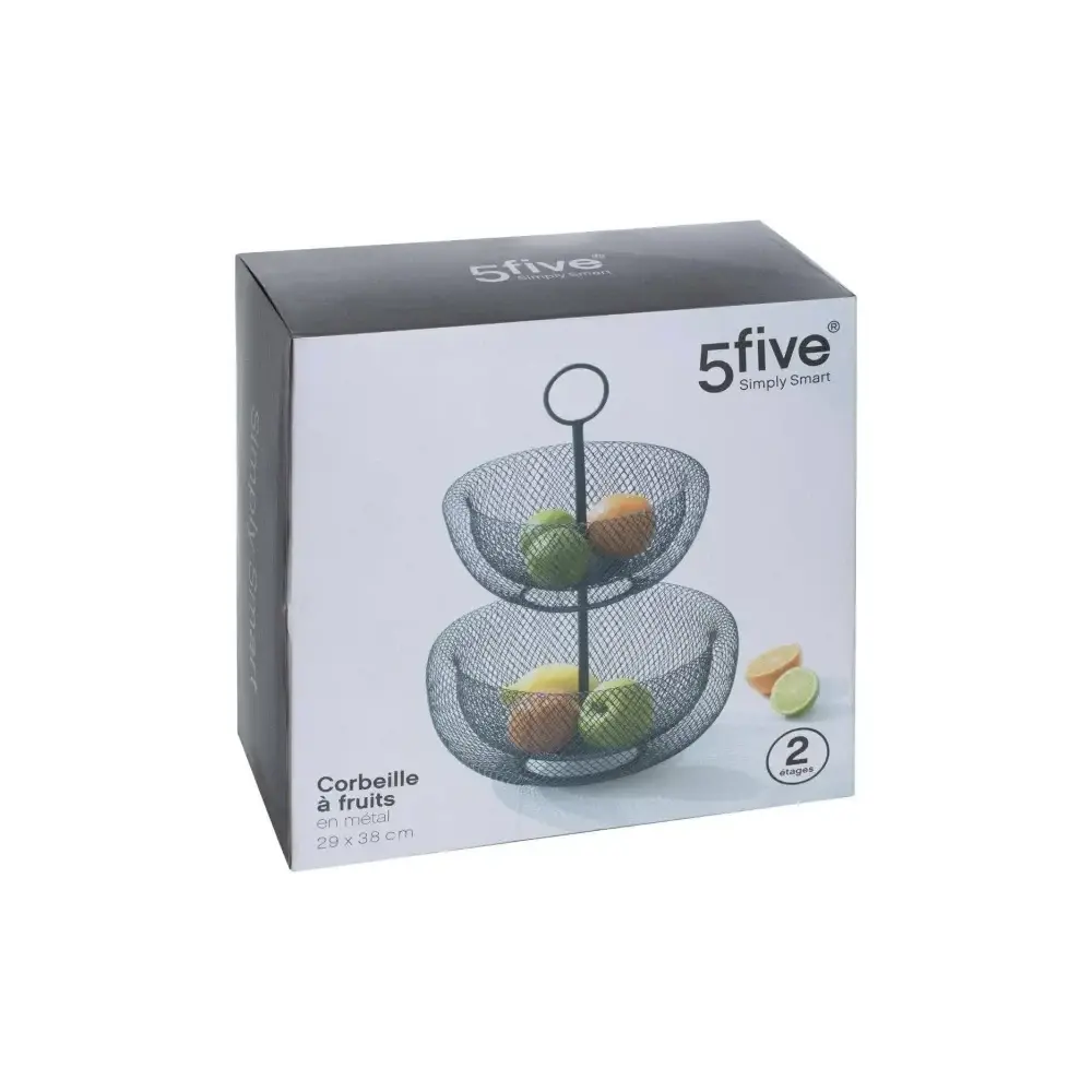 5five Alzata Portafrutta Mesh 2 Livelli Ø 24x29 cm