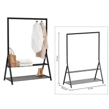 5five Appendiabiti Athena in Metallo Nero – 2 livelli 121×56×167 cm