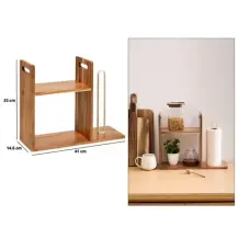 5five Scaffale con Porta in Legno di Acacia