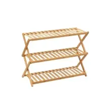 5five Scarpiera Pieghevole 9 Scomparti in Bambù Beige