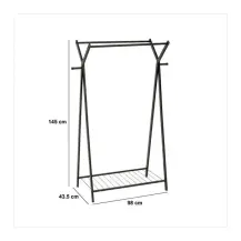 5five Metty Appendiabiti Metallo Nero 98x43,5 cm