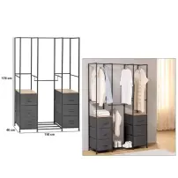 5five Armadio Tissa 2 ripiani 6 cassetti
