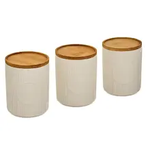 5FIVE Barattolo in ceramica bianca 11 cm assortito