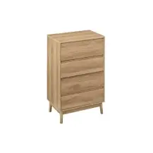 5five Cassettiera Abana 4 cassetti effetto rovere