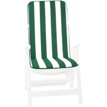 Set 4 Cuscini Universali per Sedie e Poltrone da Giardino 110x45 cm Verde | Made in Italy