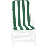 Set 4 Cuscini Universali per Sedie e Poltrone da Giardino 110x45 cm Verde | Made in Italy