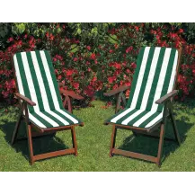 Set 4 Cuscini Universali per Sedie e Poltrone da Giardino 110x45 cm Verde | Made in Italy