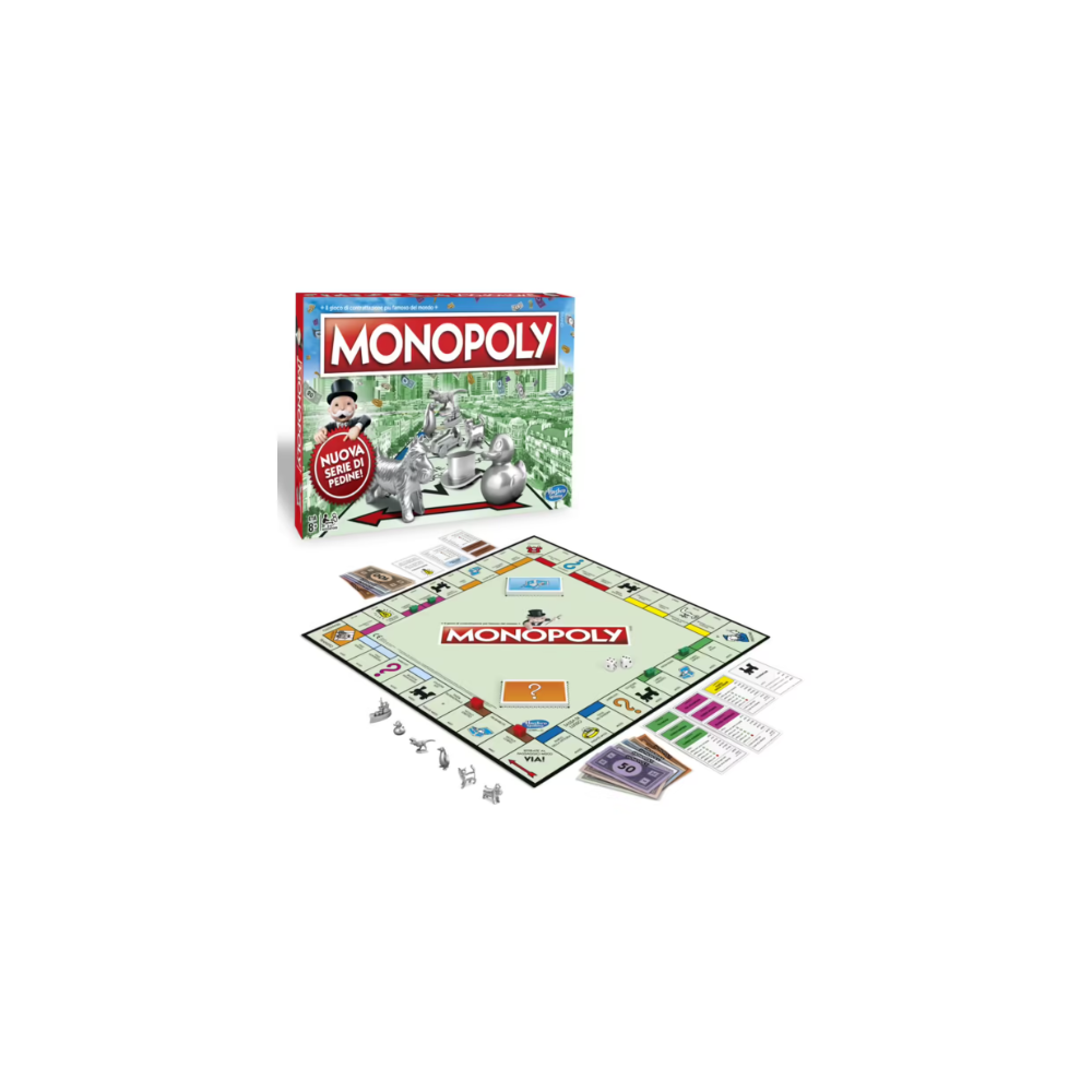 Monopoly: il classico gioco da tavolo di affari e investimenti – 2-6 giocatori – 8+