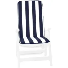 Set 4 Cuscini Universali per Sedie e Poltrone da Giardino 110x45 cm BLU | Made in Italy