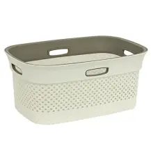 5FIVE Cesta Portabiancheria Purl 45 Litri Beige