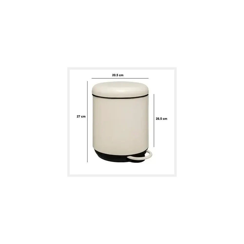 Cestino Duo 5L Avorio 5FIVE - 26,5x20,5x27 cm