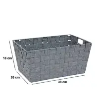 Cesto Portaoggetti Lise 5FIVE grigio 38x26x18 cm