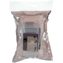 5Five Confezione 12 Ciotole Quadrate Trasparenti 6 cl