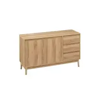 5five Credenza Abana 3 cassetti effetto rovere naturale