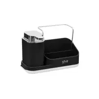 5Five Dispenser Detersivo Nero con Portaspugne 169131A