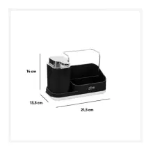 5Five Dispenser Detersivo Nero con Portaspugne 169131A