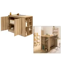 5five Isola centrale Abana legno chiaro 120x60x90 cm