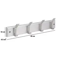 Patere 5FIVE a 4 teste in legno e metallo – colore argento
