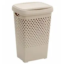 5FIVE Simply Smart Portabiancheria Beige 70L - Tessuto resistente