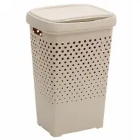 5FIVE Simply Smart Portabiancheria Beige 70L - Tessuto resistente
