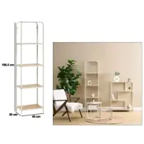 5five Scaffale Curvy 4 livelli legno chiaro