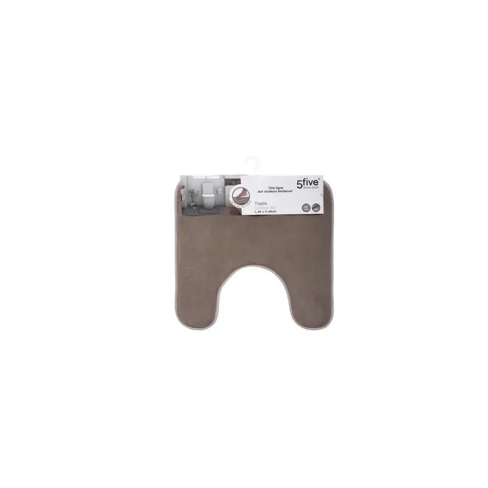 Colorama Tappeto per WC tortora in poliestere 48x48x1 cm