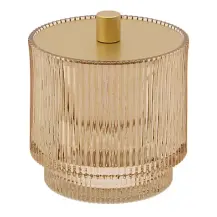 5Five Simply Smart Vaso Porta Cotone Ambra Ø 9,8 cm