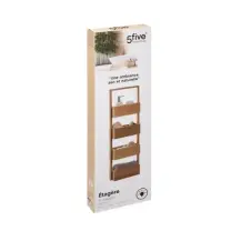 5FIVE Scaffale Bamboo 4 Piani 25x16x88 cm