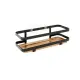 5FIVE Mensola Bagno Metallo e Legno 25,5x10x8 cm