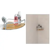 Venterra Mensola Bagno Angolare 27x20x11 cm Bamboo