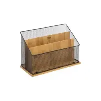 5FIVE Portadocumenti 181247 metallo e bamboo 29x14x20 cm