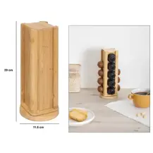 5FIVE Porta Capsule Rotante Dolce Gusto in Bambù 20 Spazi