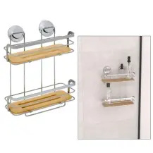 5FIVE Venterra Mensola Bagno Doppia 25x13x35 cm Bamboo