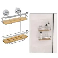 5FIVE Venterra Mensola Bagno Doppia 25x13x35 cm Bamboo