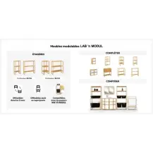 5FIVE Scaffale Bamboo 3 ripiani 35x33,5x84 cm
